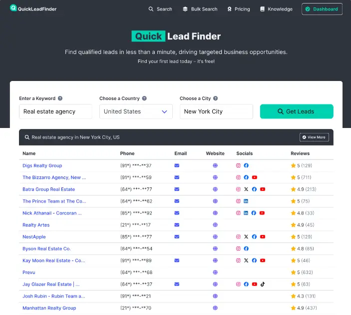 QuickLeadFinder product image