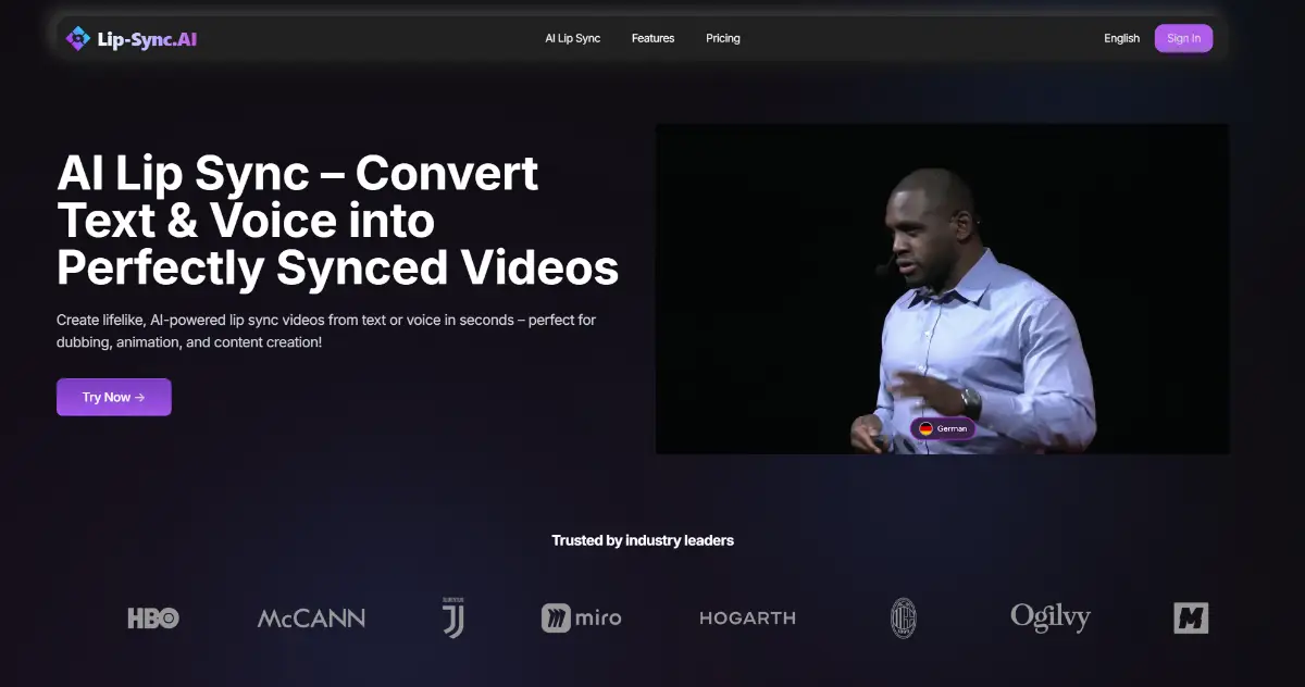 AI Lip Sync Generator product image