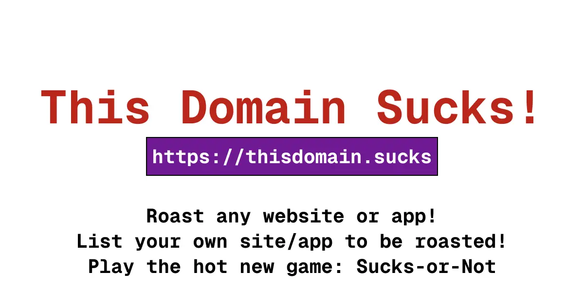 This Domain Sucks! image number 01