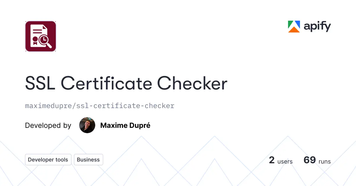 SSL Certificate Checker product image