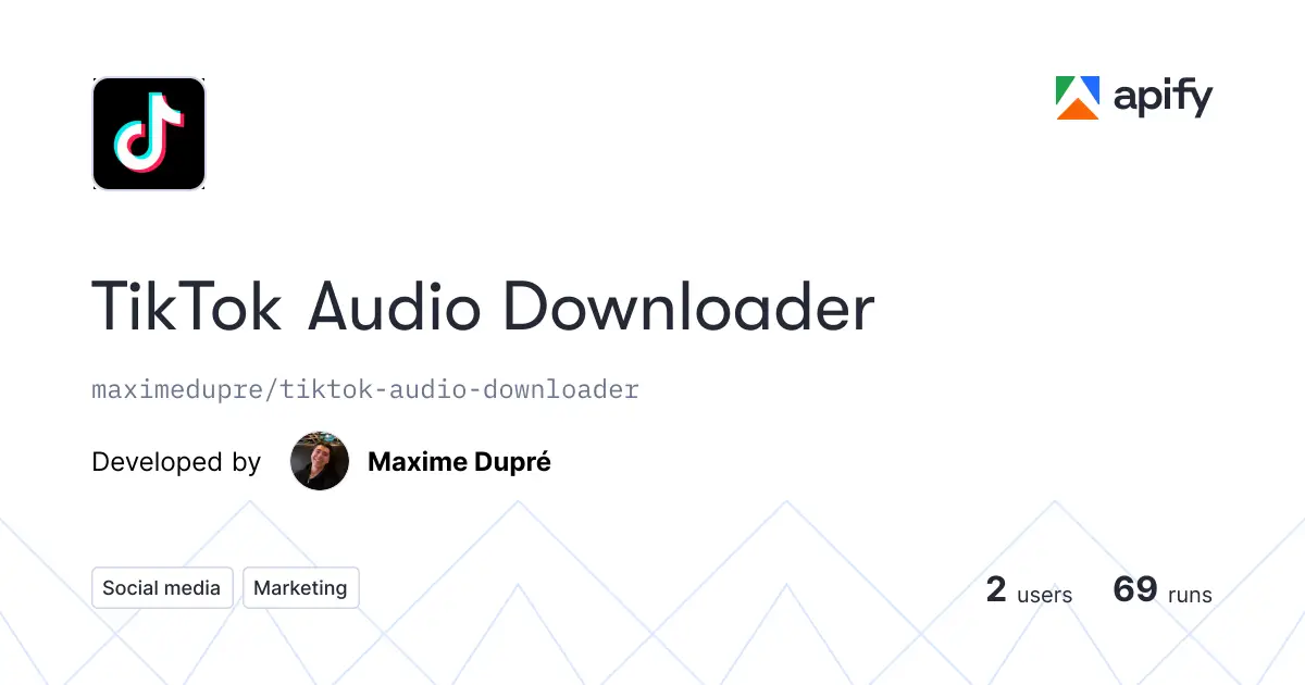 TikTok Audio Downloader product image