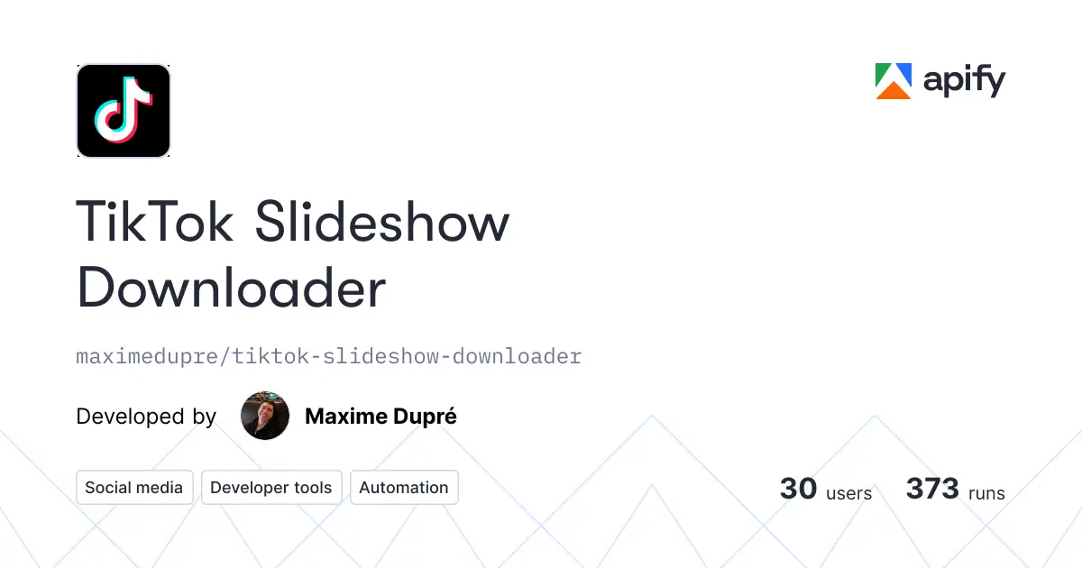 TikTok Slideshow Downloader product image