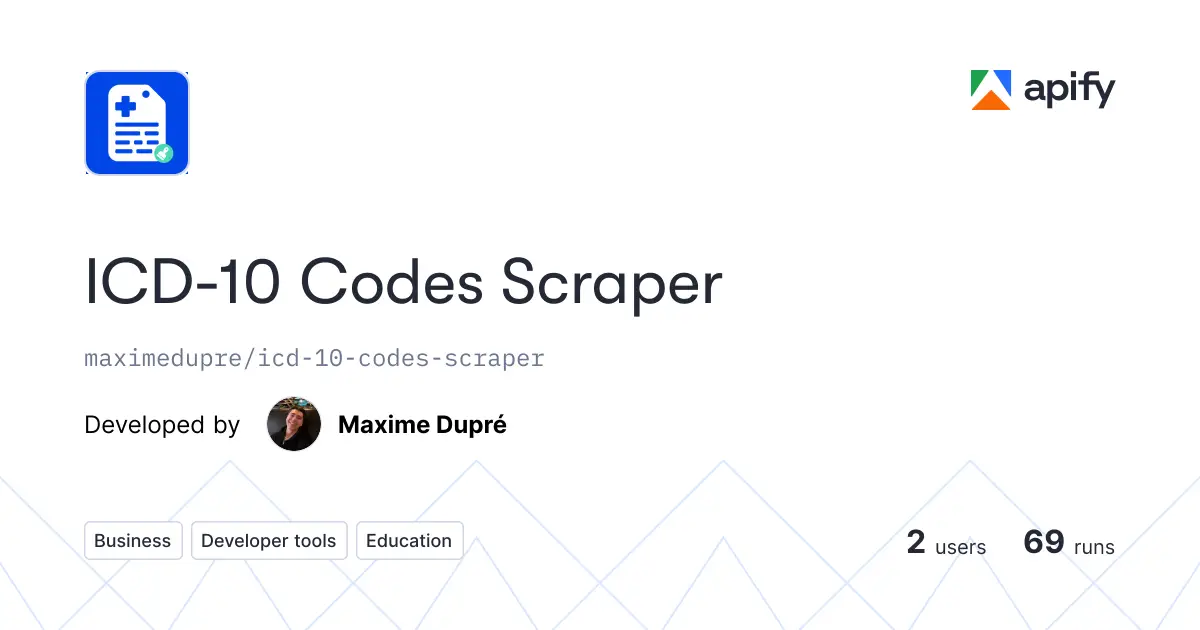 ICD-10 Codes Scraper product image
