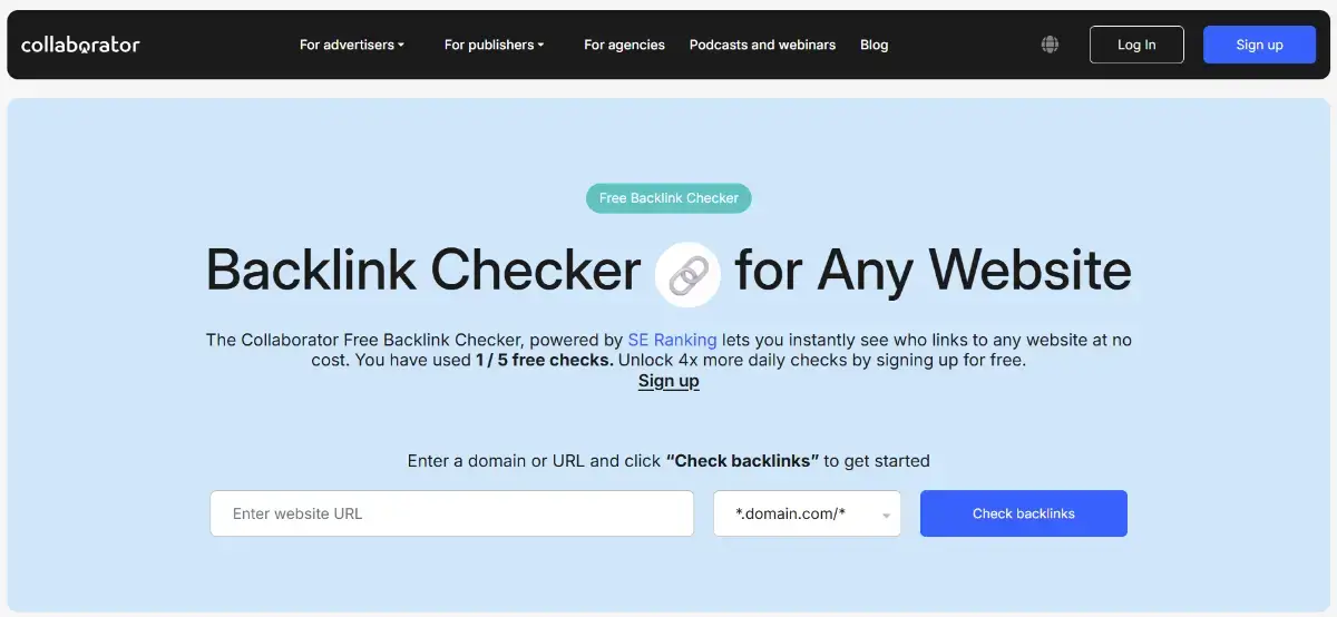 Collaborator Backlink Checker image number 01