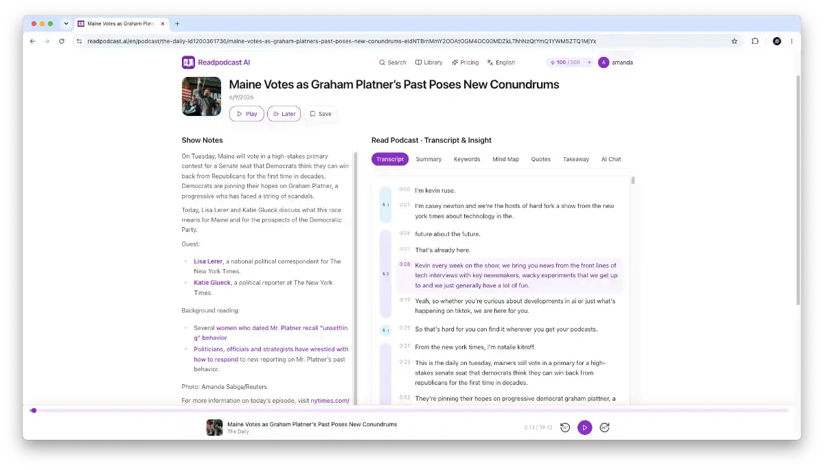 Readpodcast AI product image