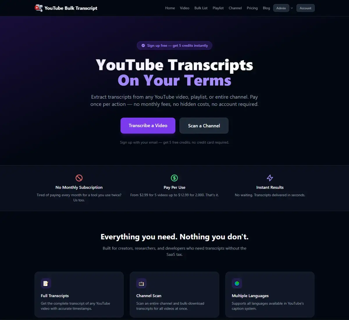 YtBulkTranscript App image number 01