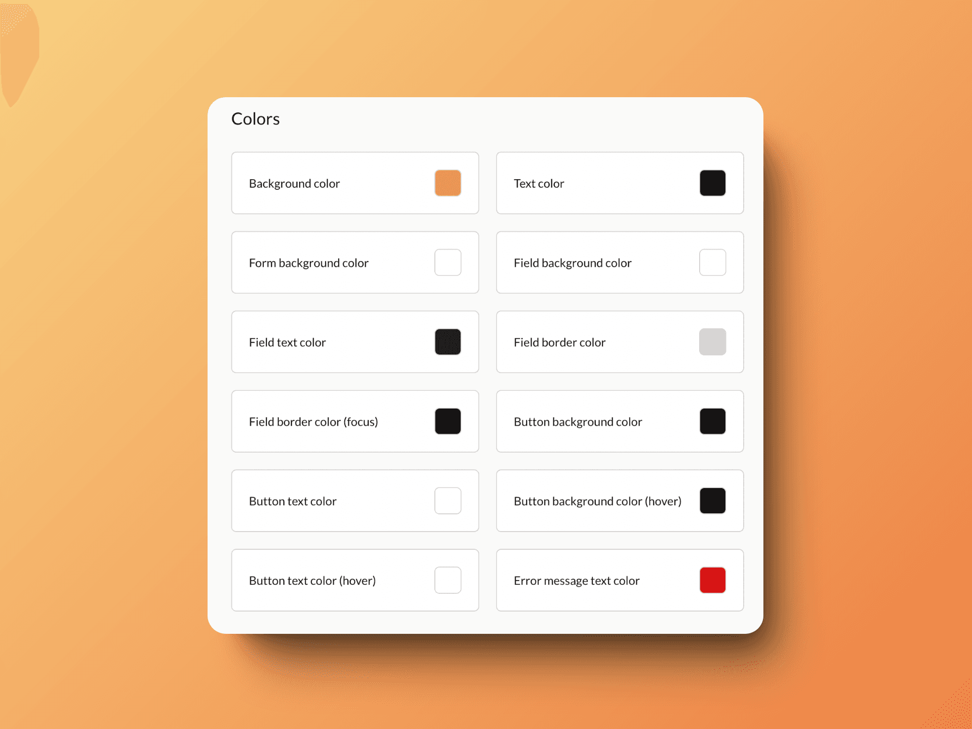 Color customization