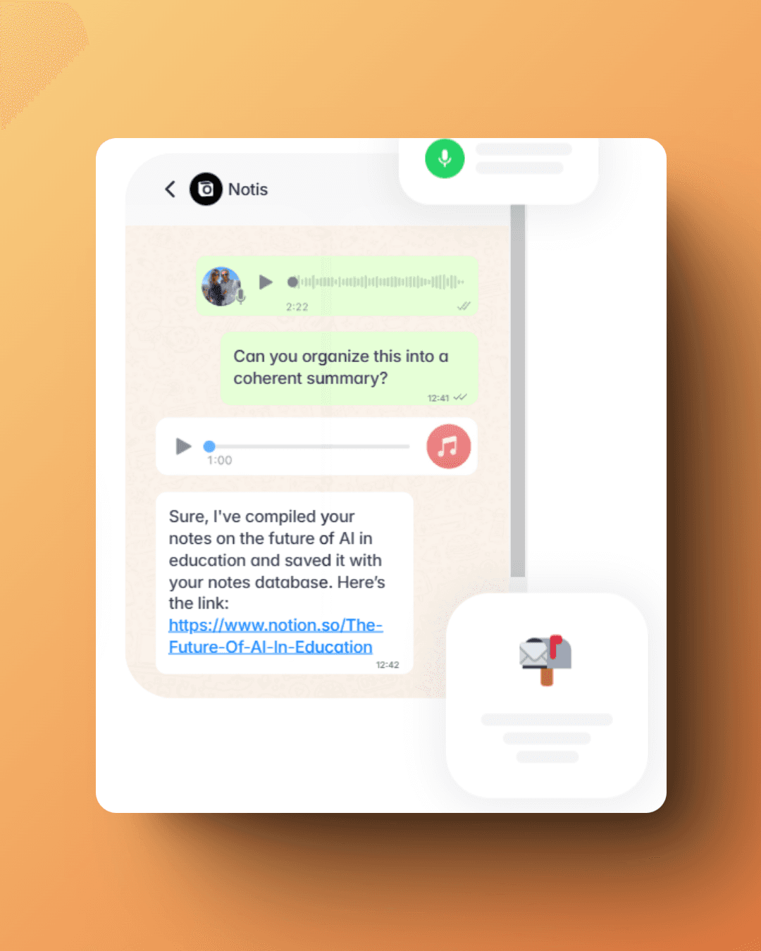 Recording a note on WhatsApp